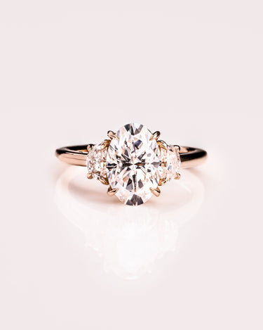 Ready to Ship - Hannah - Oval & Half Moon - Zen Moissanite
