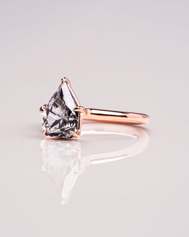Veronica - Shield Cut (Grey) - Zen Moissanite