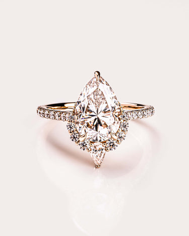 Ophelia Pear Moissanite Engagement Ring Zen Moissanite