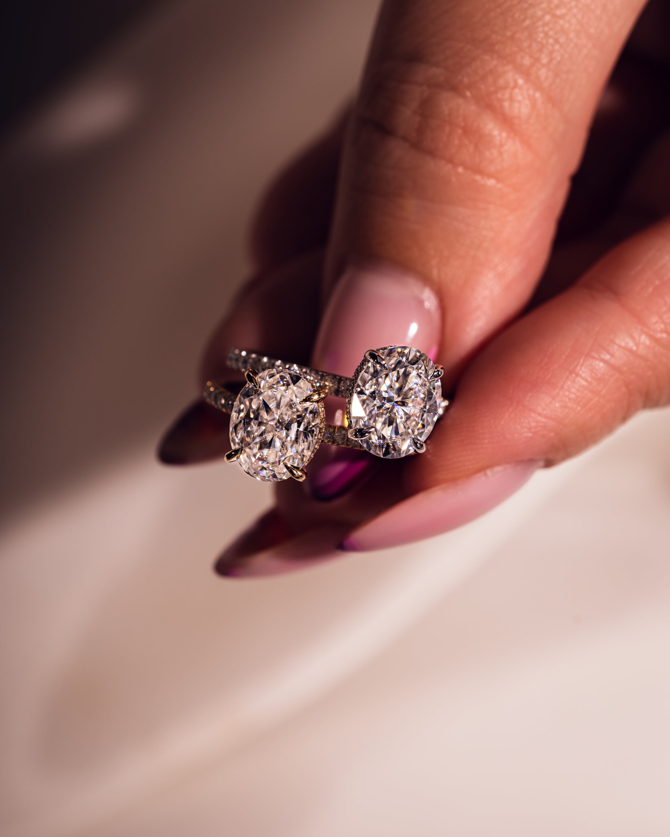 Black Rose- .50ct Round Cut Moissanite 14k Gold Modern Goth Engagement Ring  from Black Diamonds New York