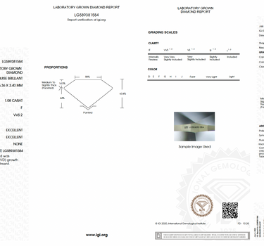 1.08ct Marquise Brilliant Lab-Diamond