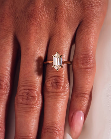 Caroline - Elongated Hexagon - Zen Moissanite