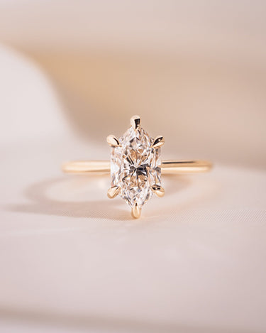 Caroline - Elongated Hexagon Lab - Diamond - Zen Moissanite