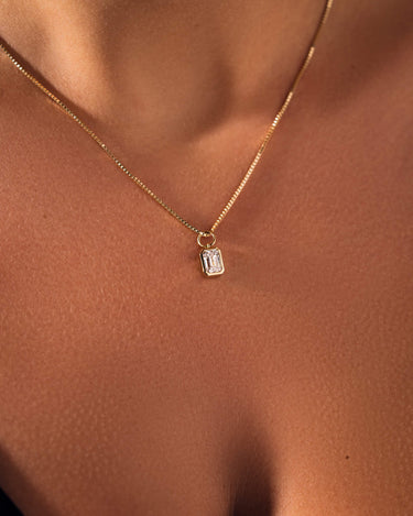 Charm - Emerald Bezel - Zen Moissanite