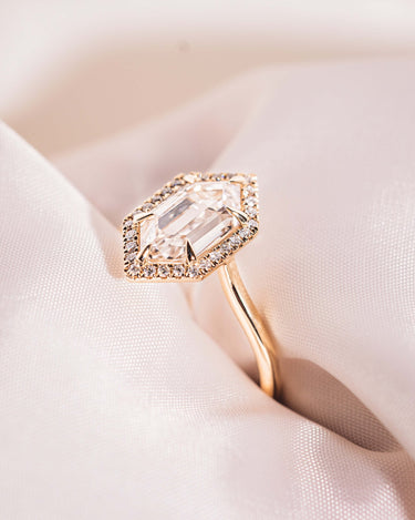 Evelyn - Elongated Hexagon Lab Diamond - Zen Moissanite