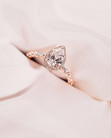 Jenny - Pear Lab - Diamond - Zen Moissanite