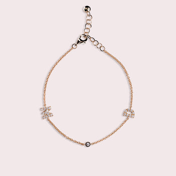 Pavé Initial & Bezel Bracelet