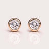 Ready to Ship - 2.2mm Bezel Diamond Studs - Zen Moissanite