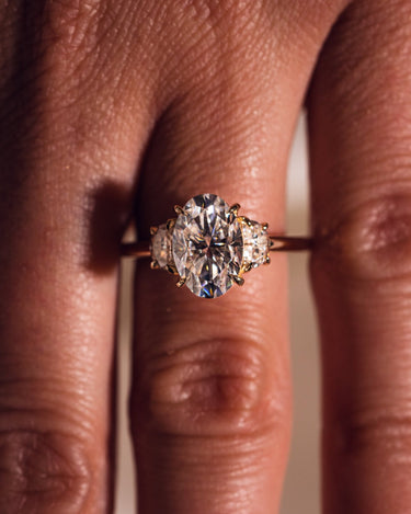 Ready to Ship - Hannah - Oval & Half Moon - Zen Moissanite
