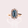 Ready to Ship - Margot - Emerald (Blue) Lab-Diamond - Zen Moissanite