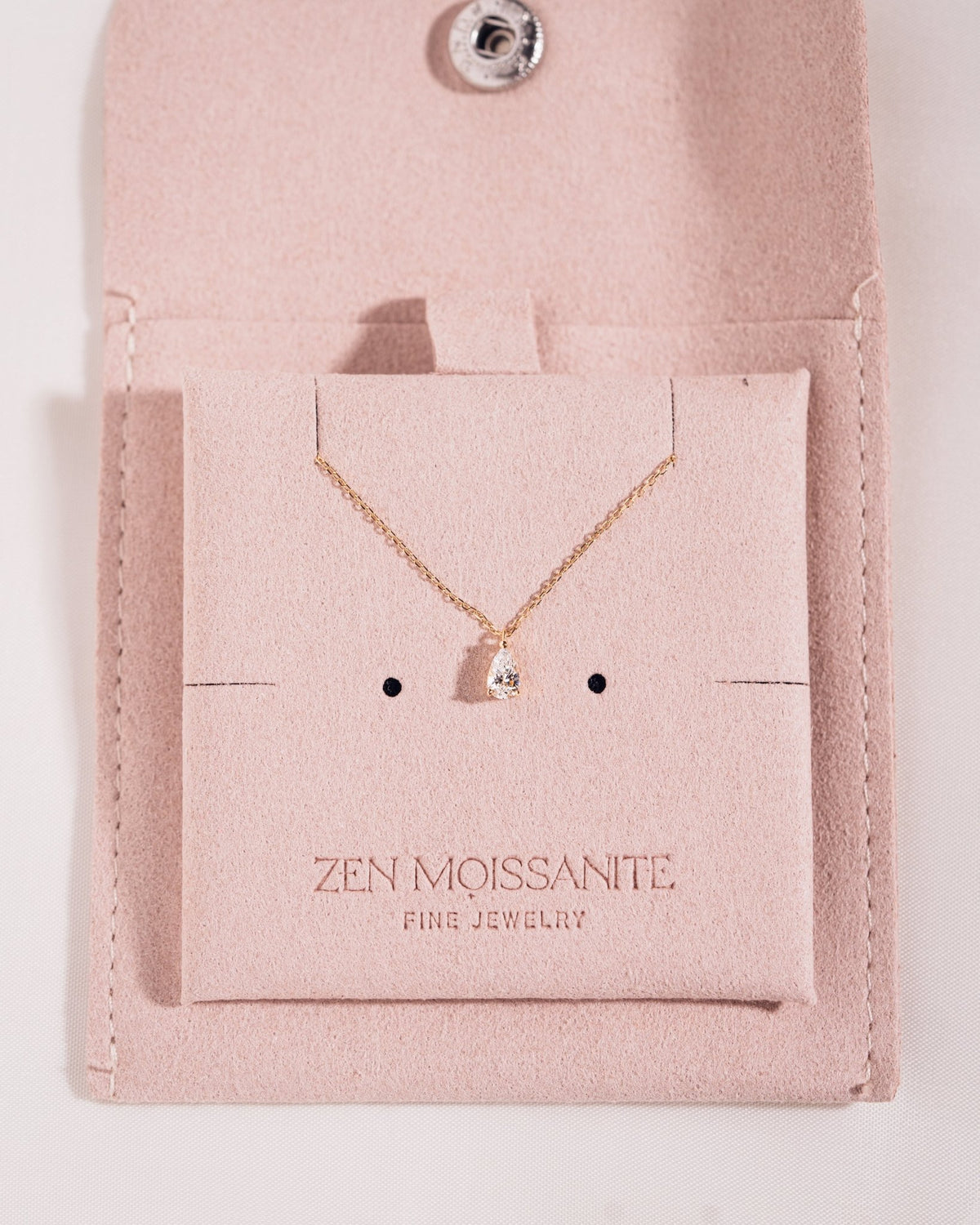 Ready to Ship - Pear Diamond Necklace - Zen Moissanite