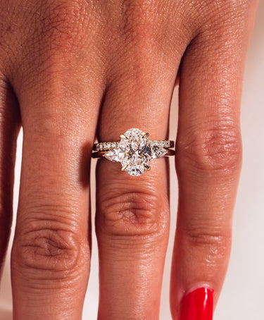 Ready to Ship - Rhonda Band (Pavé) - Pear - Zen Moissanite