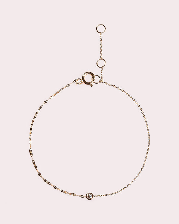 Ready to Ship - Round Bezel Bracelet - Zen Moissanite