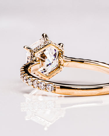 Pave hotsell moissanite ring