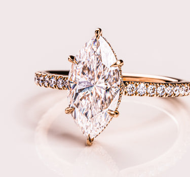 Ready to Ship - Jasmine (with Pavé) - Marquise