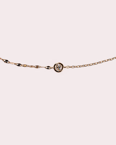 Round Bezel Bracelet - Zen Moissanite